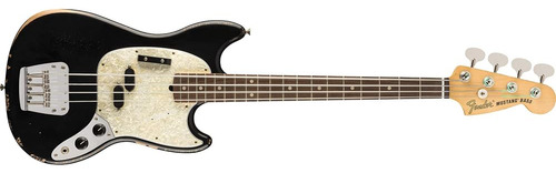 Fender Jmj Road Worn Mustang Bass, Negro, Diapasón De Arce