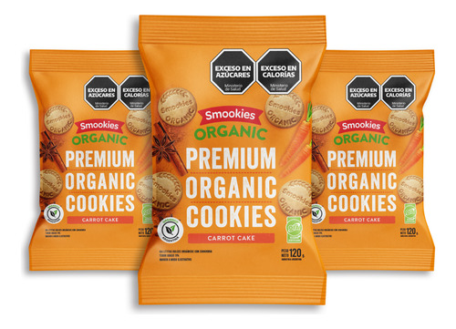 Smookies Premium Sabor Carrot Cake X 120 Gr 8 Unidades