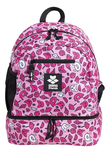 Mochila Natación Arena Friends Rosa Pileta Niña Infantil Jr Color Rosa/fucsia Diseño De La Tela Estampada