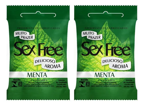 comprar Kit 2 Preservativos Delicioso Aroma Sex Free - Menta