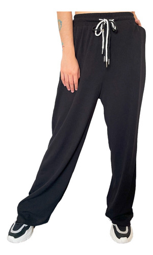 Kit 2 Pantalones Holgados Para Mujer Corte Recto Con Bolsas