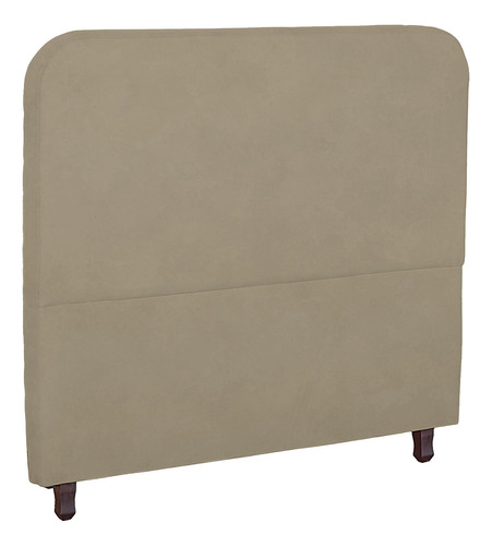 Cabeceira King Size Estofada Cama Box Lizza Bege Escuro