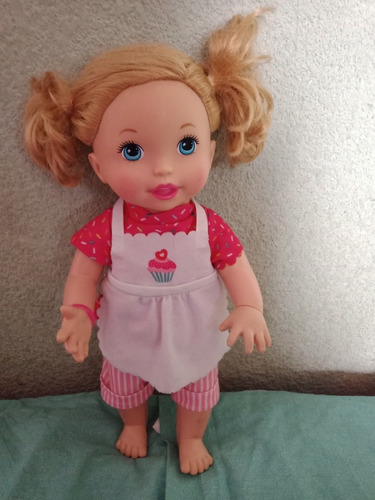 Muñeca Little Mommy Pequeña Chef Mattel Usada (Usado)