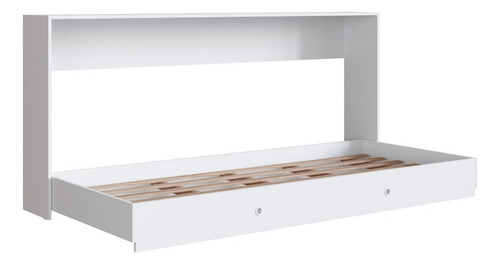 Base Cama Individual Abatible Blanca Kingshouse Desmontable Color Blanco