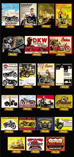 Chapas Motos Antiguas 30x40