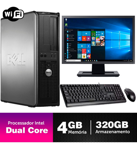 Pc Barato Dell Optiplex Int Dcore 4gb Ddr3 320gb Mon19w