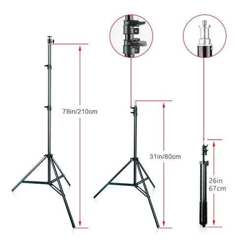 Suporte Celular C/ Iluminador Ring Light Tripé 2mts Spectrum