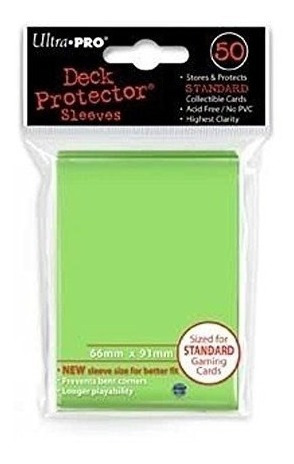 50x Protectores De Cartas Magic Color Verde-lima Ultra Pro