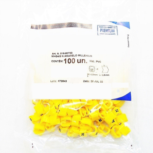 Marcador Anilha Para Cabos Mhg4/9 Hellermann Letra N