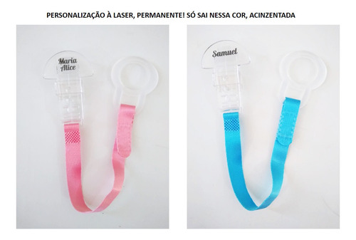 Prendedor Para Chupeta Personalizado Com Nome Mam E Avent