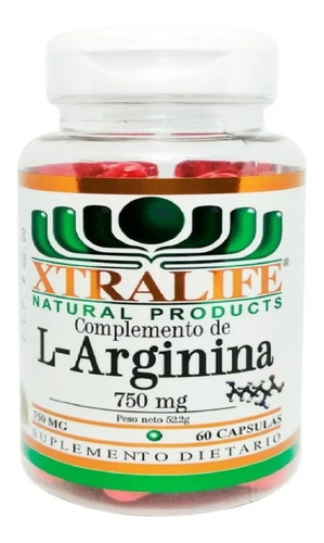 L Arginina 750mg Pura Sin Gluten 