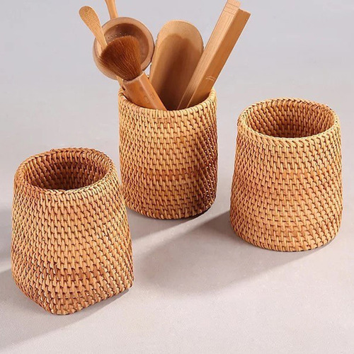 Set De Té Tejido De Ratán Hecho A Mano, Multiusos