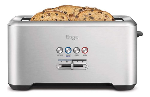 Sage Appliances The Bit More 4 Slice Tostadoras, 1800 W, Sta