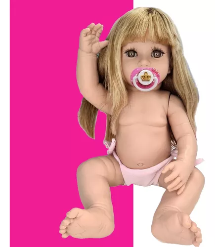 Boneca Reborn Bebê Realista Original Grande Lol Silicone