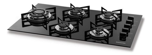 Cooktop 5 Bocas Vidro Preto À Gás Fg5535vp - Suggar