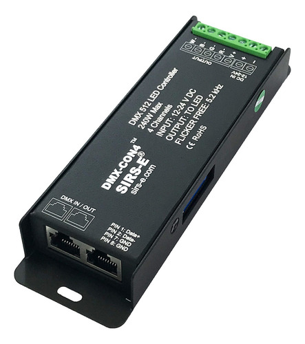 Dmx Led Strip Controller 4 canales Dmx-con4 por Sirs-e