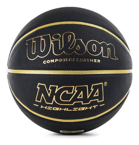 Wilson Balón De Baloncesto De La Ncaa Para Hombre, Negro/d. Color Negro/dorado