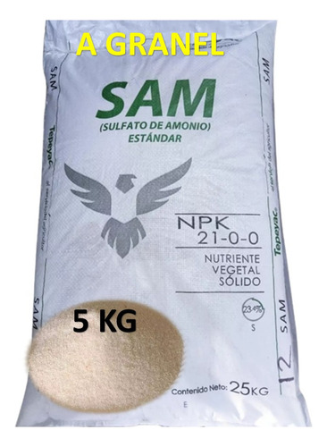 5kg Sulfato De Amonio N21% Para Pasto,maiz