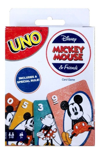 Juego De Cartas Uno Mickey Mouse Disney Retro