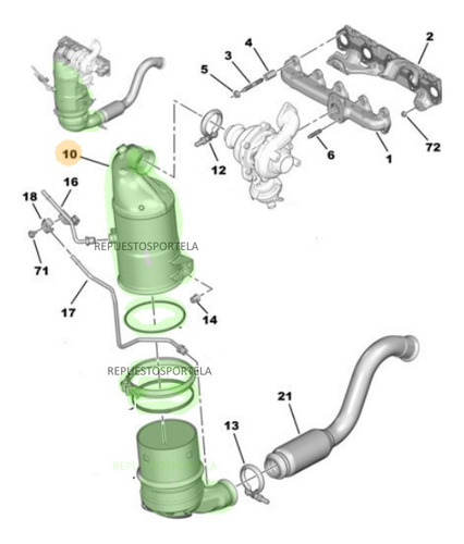 Catalizador Original Citroen C4 - C4 Lounge 1.6 Hdi Dv6c