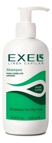 Shampoo Cabellos Grasos Exel Capilar Pelo Anticaida X 250ml