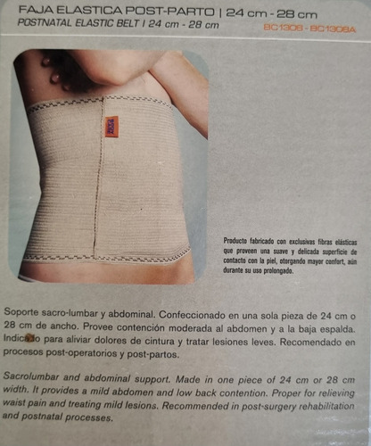 Faja Lumbar Y Postnatal. Casi Sin Uso, En Su Caja! L (Usado)