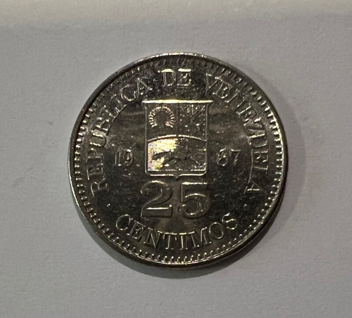 Moneda Venezuela 25 Céntimos 1987 Xf