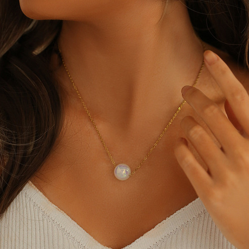 Collar De Perlas Con Forma De Sirena B Temperament Para Muje