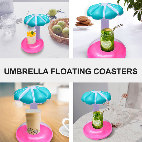 Soporte Inflable Para Piscina, 2 Portavasos Con 1 Unidad De