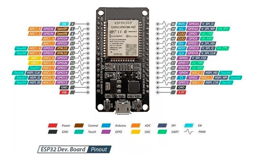 5x - Esp32 Doit Devkit Com Esp32-wroom-32d E Certif. Anatel