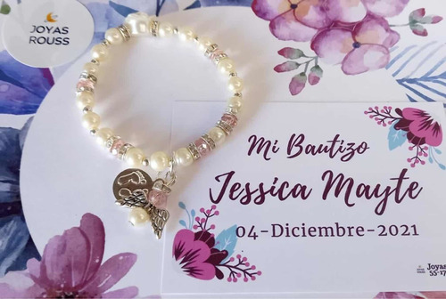 Pulsera Personalizada Con Tarjeta Personalizada Paq 30 Pzas