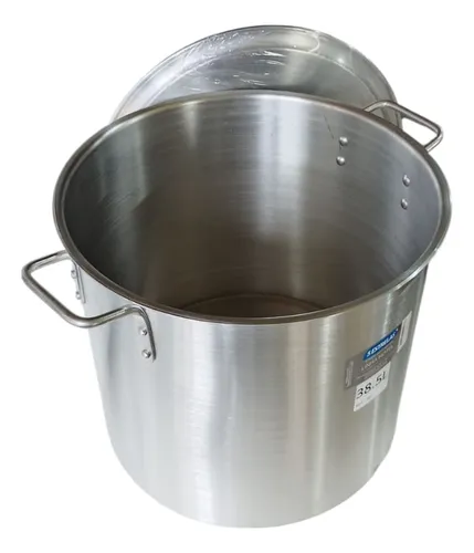 Olla Aluminio 38,5 Lts Medidas 38x33 Cms 5 Estrellas Brasil Gris