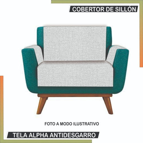 Cobertor 1 Cuerpo Sillón Antidesgarro Bolsillo Ajuste