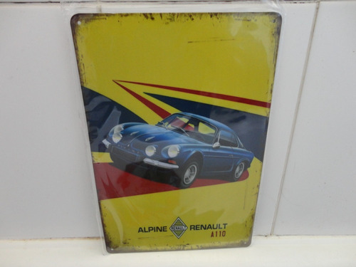 Placa Decorativa Metalica 20x30cms Alpine Renault A110