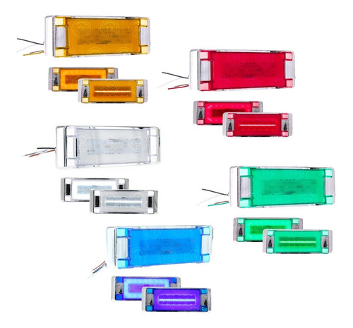 Plafón Rectangular 6 Led Gel Plasma 4 Funciones 12-24v F1