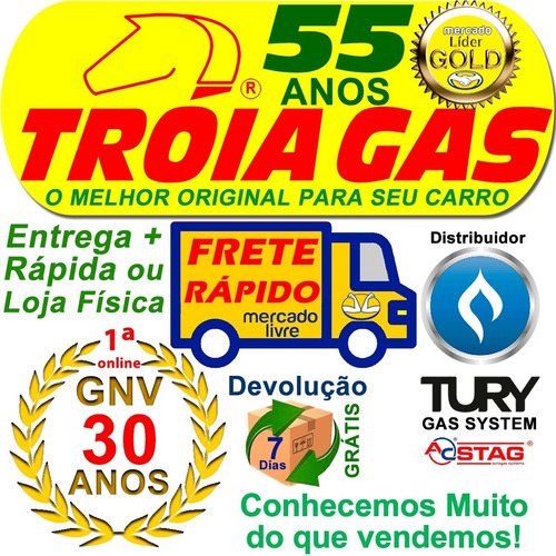 T54a Emulador De 4 Bicos Injetores Tury Gas P/ Gnv Flex
