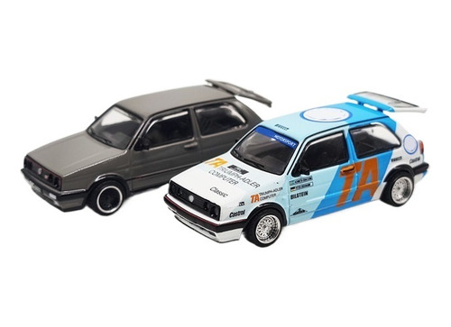 Modelo De Coche Pop Race 1:64 Golf Gti Mk2 Fundido A Pre [u]