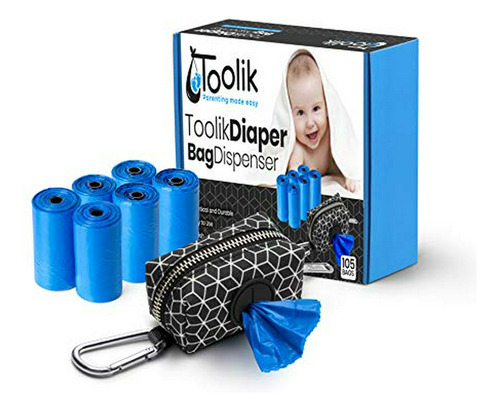 Toolik Bolsa De Pañales Desechables Dispensador Con 105 Bols