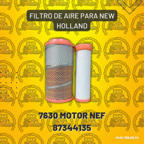 Filtro De Aire Para New Holland 7630 Motor Nef 87344135