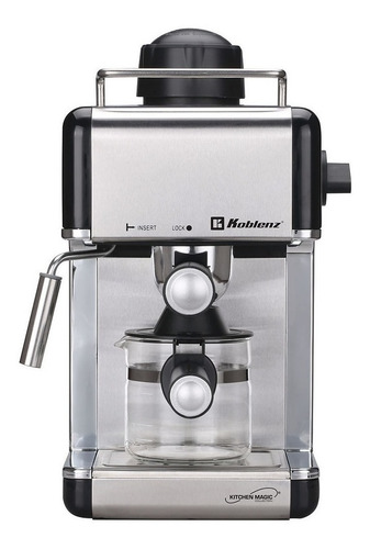 Imagen 2 de 3 de Cafetera Koblenz CKM-650 EIN automática negra y acero inoxidable expreso 120V