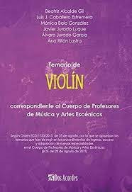 Temario De Violin Profesores De Musica Y Artes Escenicas - A