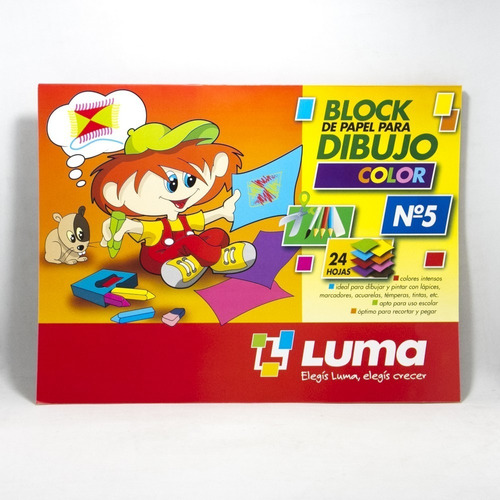 Block De Dibujo Color Luma Tipo El Nene 24 Hjs N°5 Pack X 5