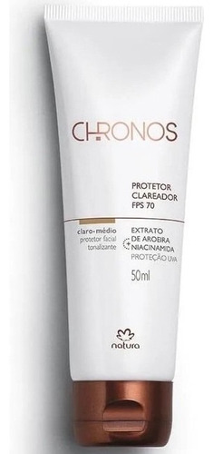 Protetor Solar Fator  70 Chronos Claro Médio 50 Ml