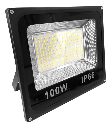 Reflector Led 100w Exterior Alta Potencia Ip66 Multiled Color de la carcasa Negro Color de la luz Blanco frío