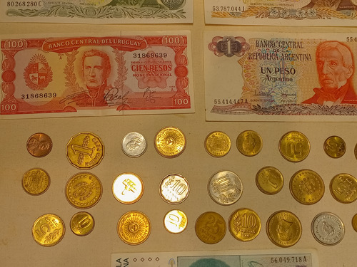 Billetes Y Monedas Antiguas Lote X 32 Sc- Argen Uruguay