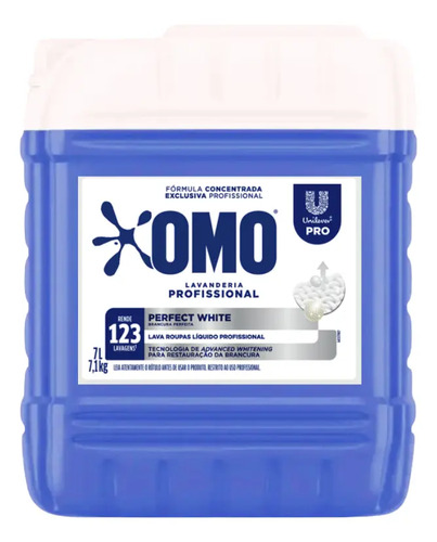 Lava roupas líquido profissional perfect white 7l Omo