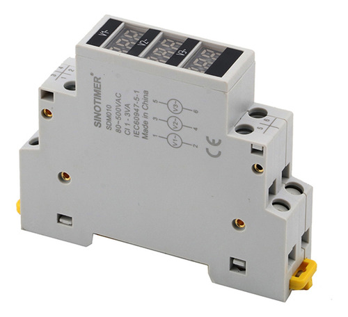 Electric Three-phase Voltage Meter Mounted On Din Rail D 1