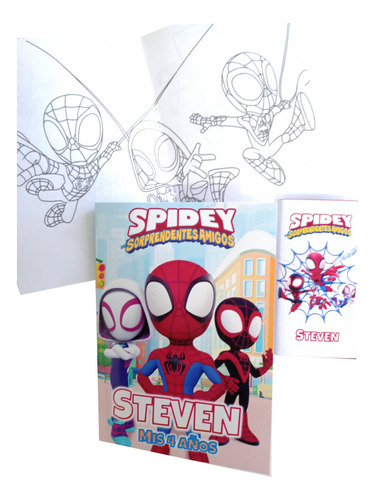 Souvenir Spidey - 30 Libritos Colorear Y 30 Lápices X6