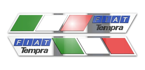 Par Emblema Badge Em Metal Itália Fiat Tempra Alta Qualidade