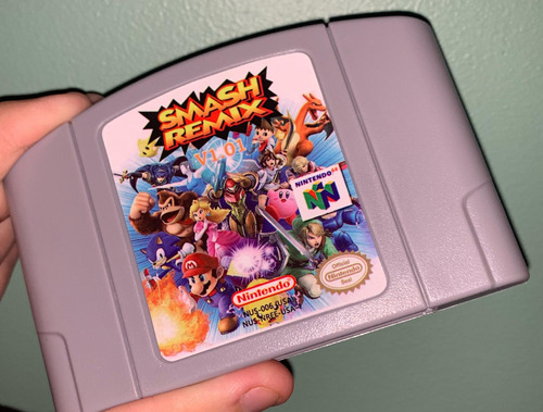 Smash Bros Remix N64 Juego Con Mas Personajes Y Escenarios (Usado)